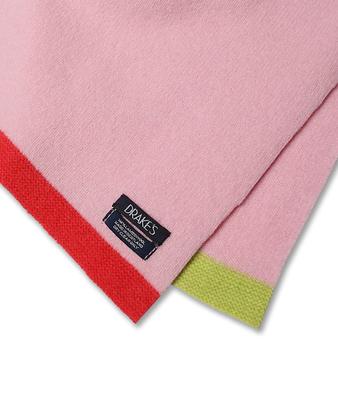 드레익스 [Drake's] 핑크 램즈울 스코틀랜드 니트 머플러 상품이미지3