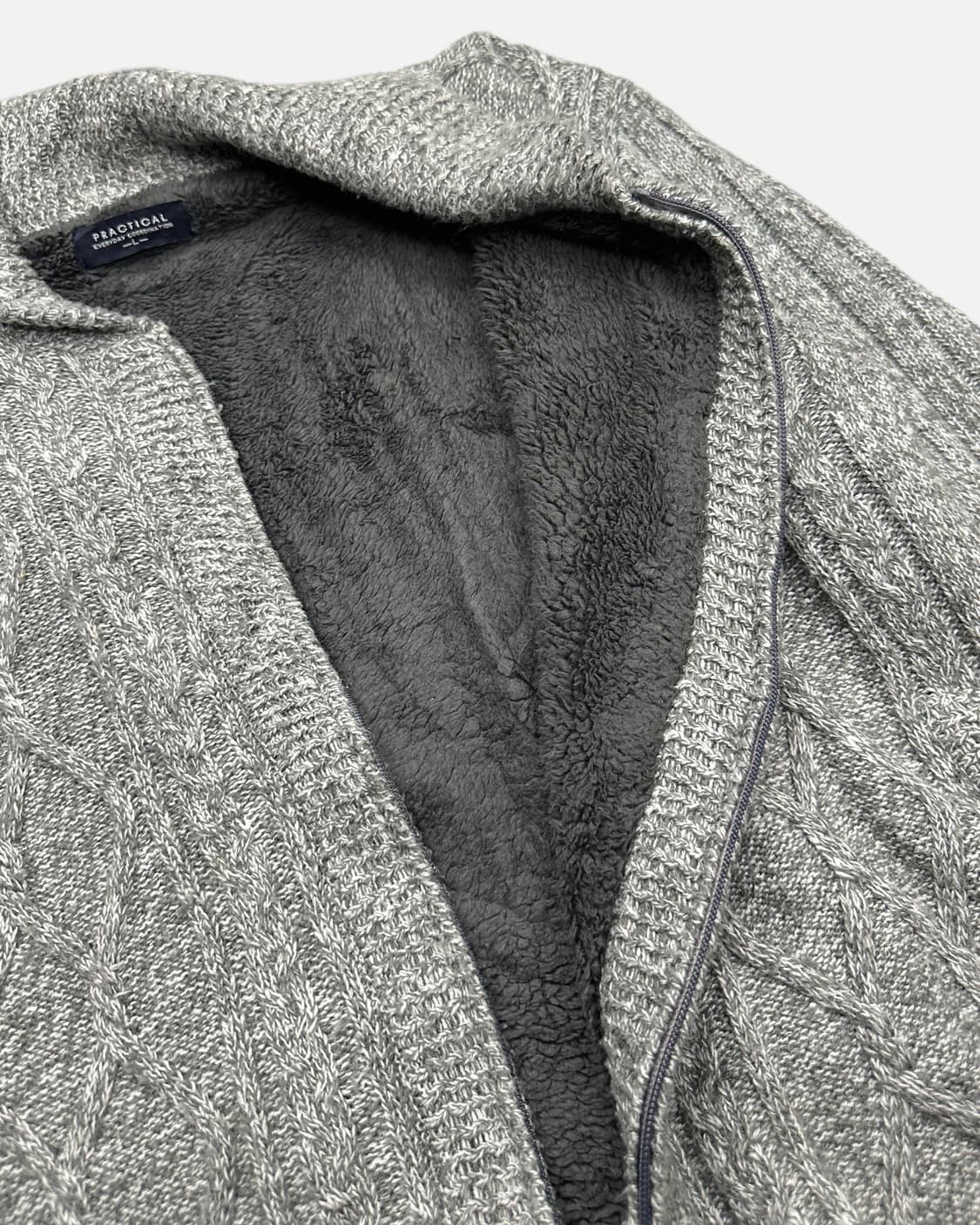 fur lining knit zip-up 상품이미지4