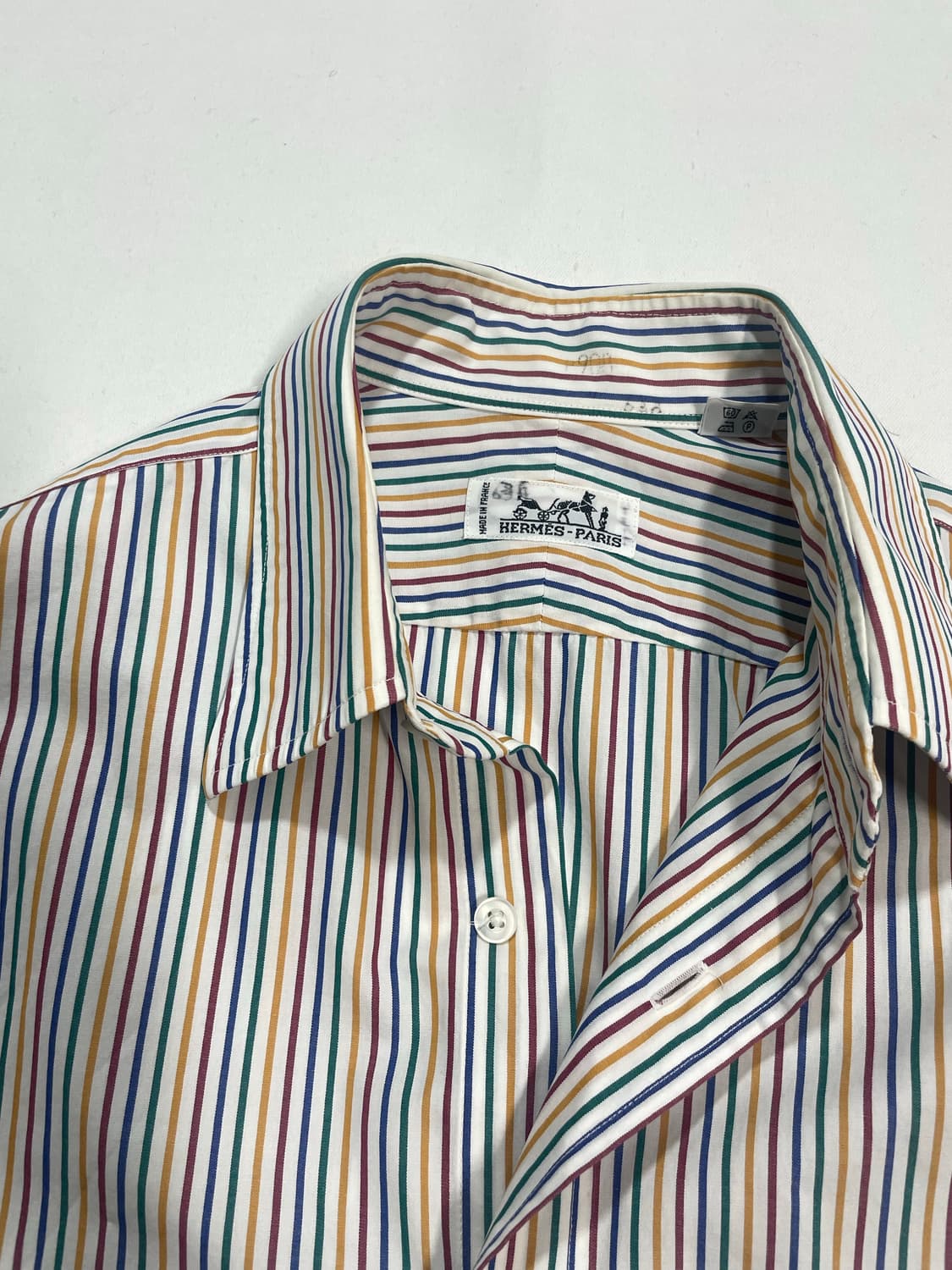 90‘s 에르메스 스트라이프 셔츠 상품이미지6
