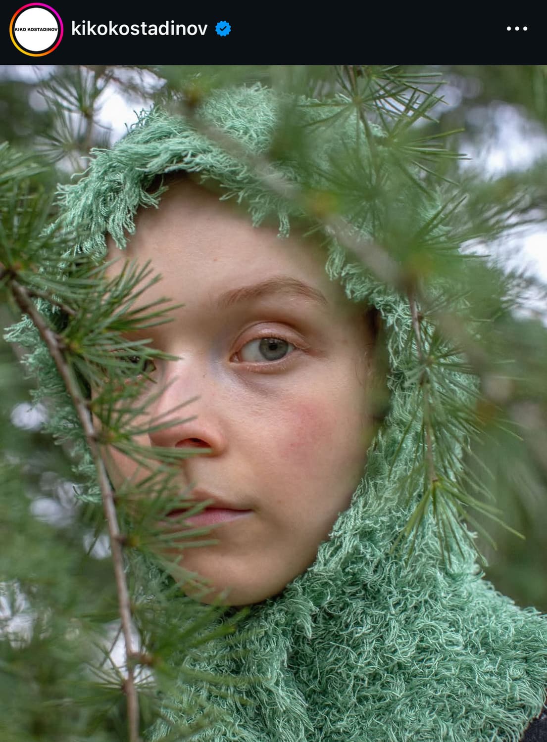 키코 그린 니트 (실크100%)니트 후드 상품이미지4