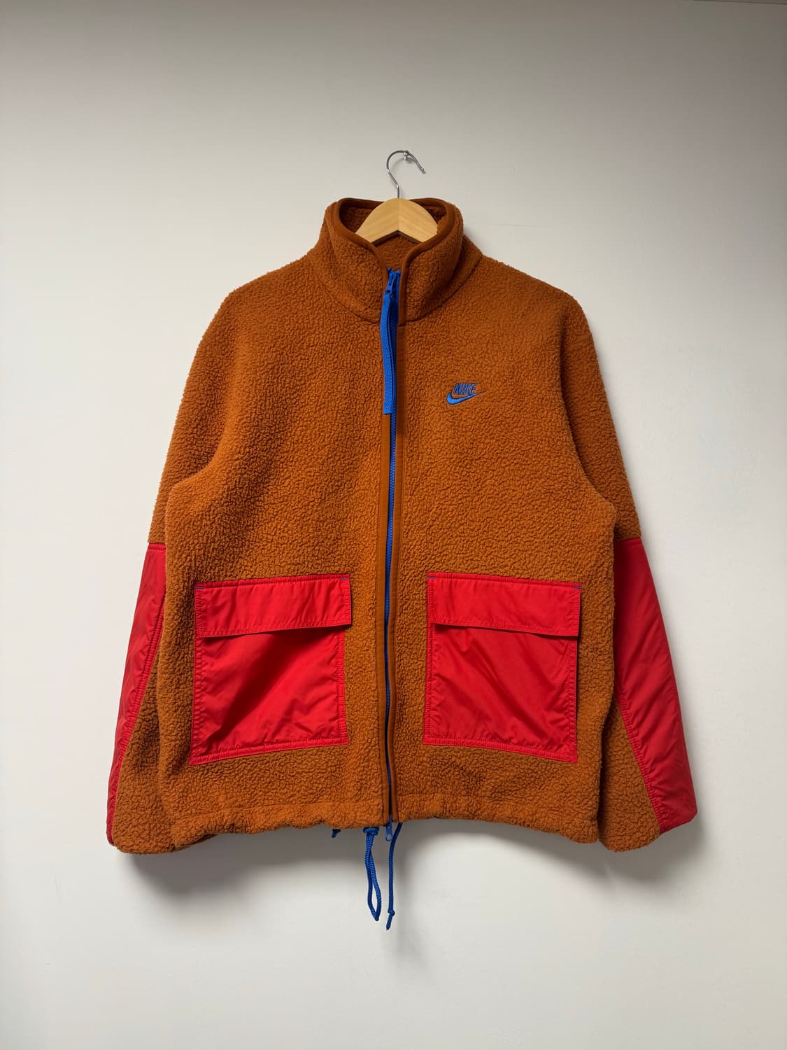 나이키 빈티지 에센셜 쉐르파 플리스 풀집 자켓 양털 뽀글이 후리스 S 상품이미지5