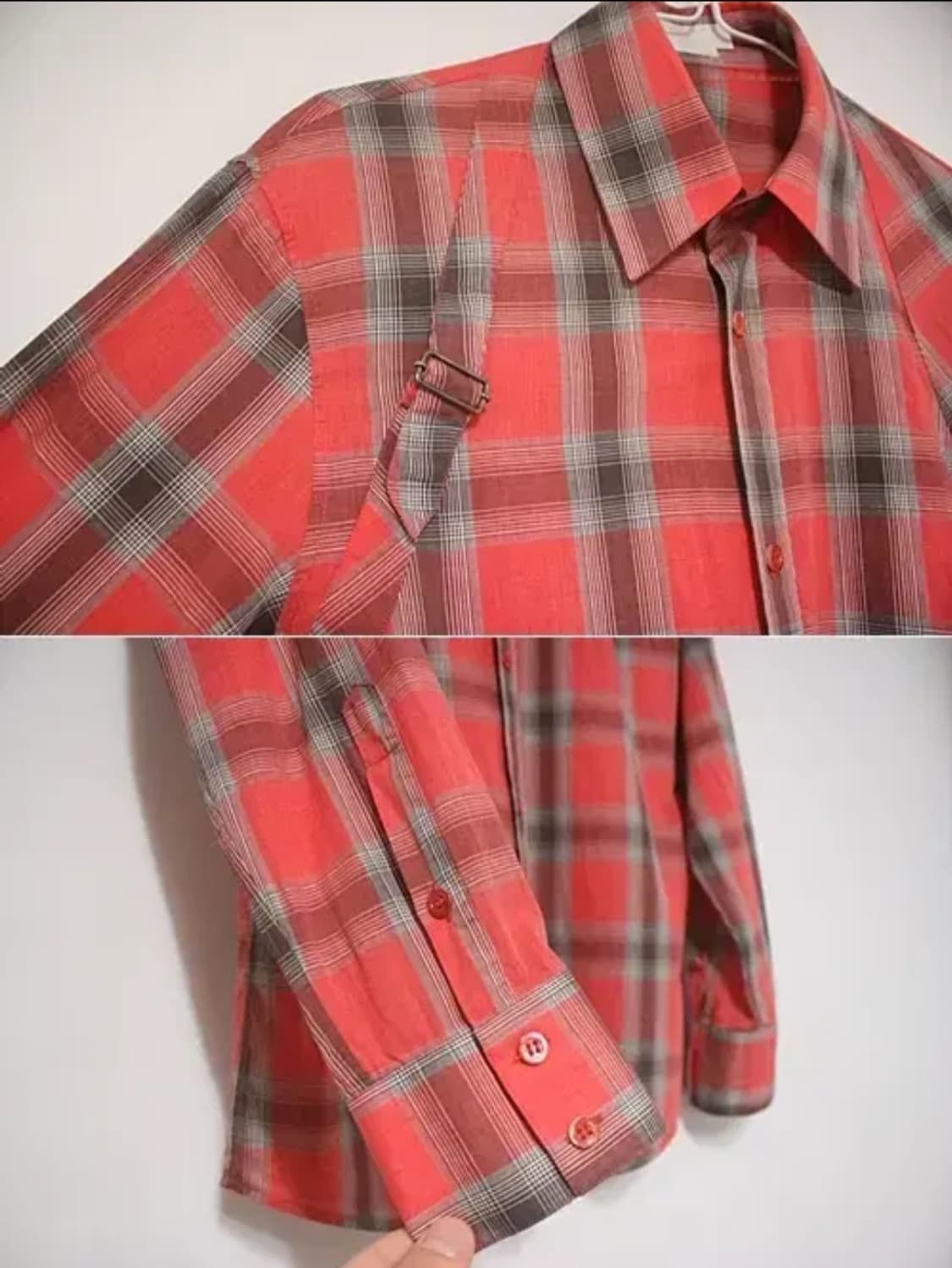 알렉산더맥퀸 핑크 체크 셔츠 상품이미지5