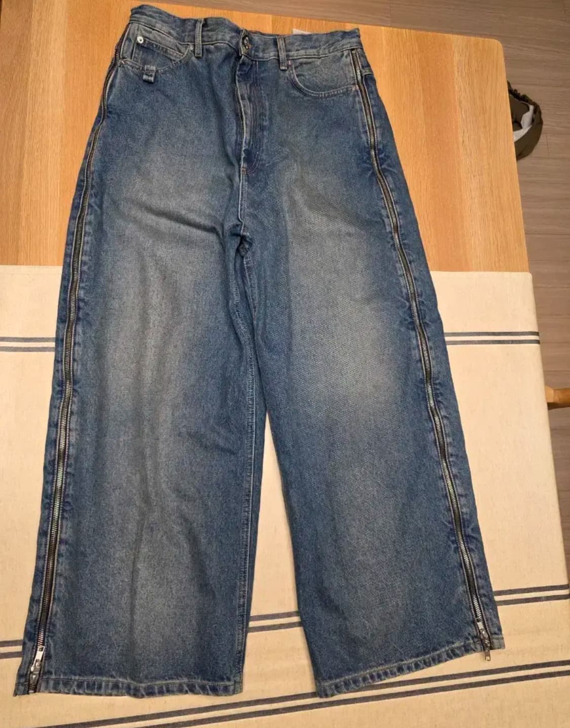 (32)루단 luudan 사이드짚 데님 진 블루 상품이미지2