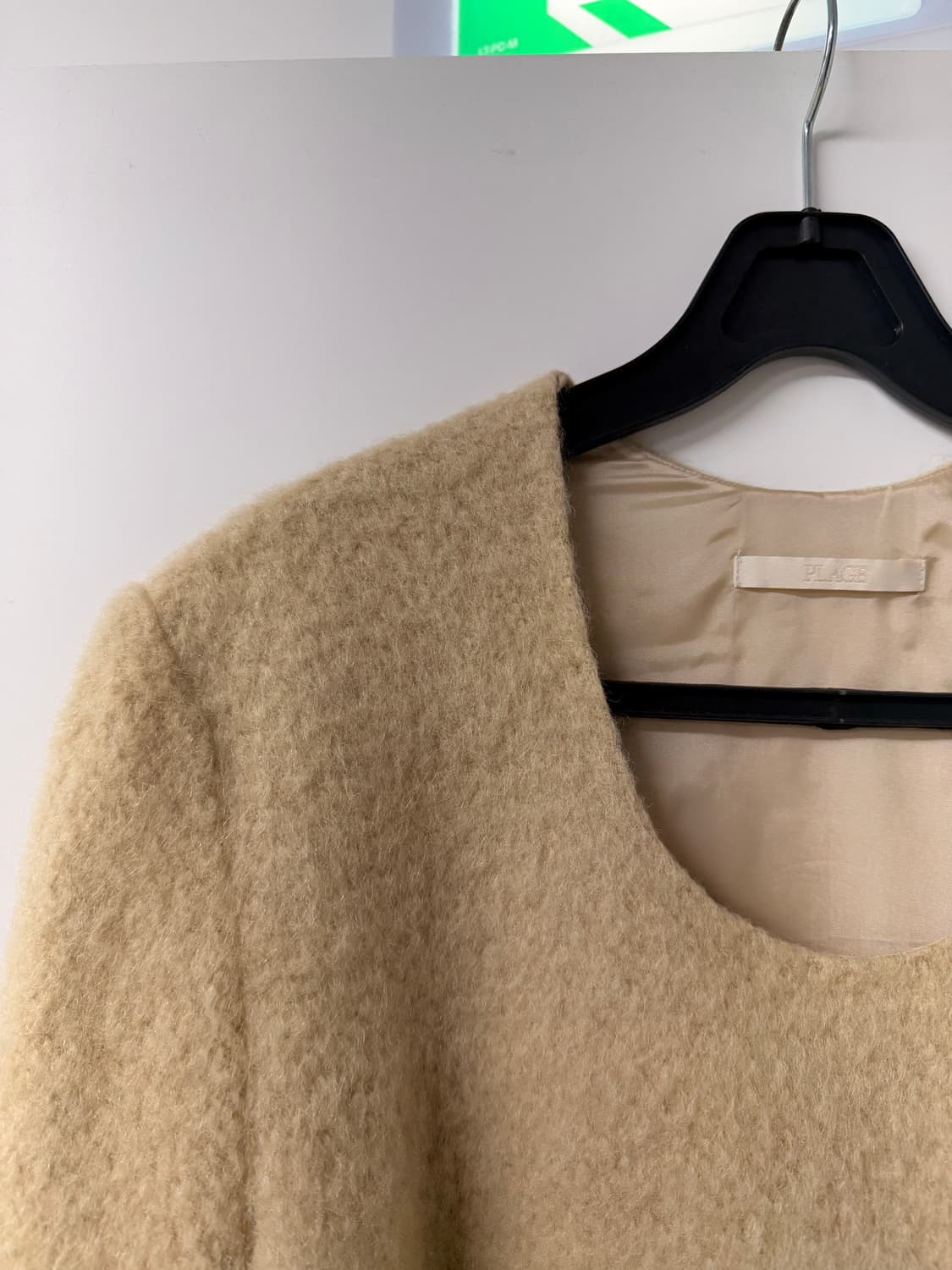 일본브랜드 PLACE 부클 상의 베이지 상품이미지2