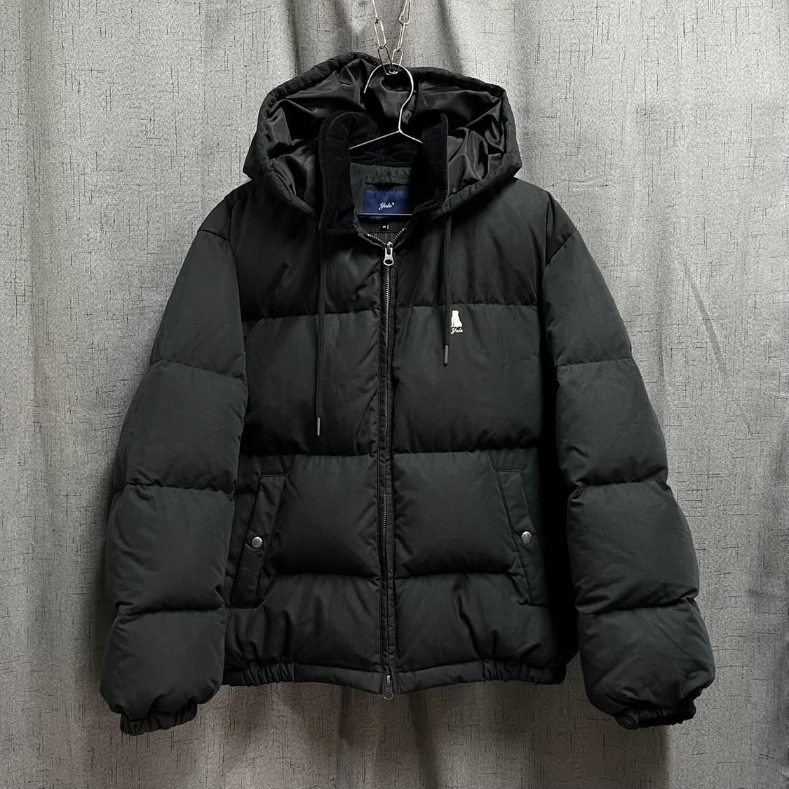 [M] 예일(YALE) 덕다운 숏 푸퍼 패딩 블랙 상품이미지1