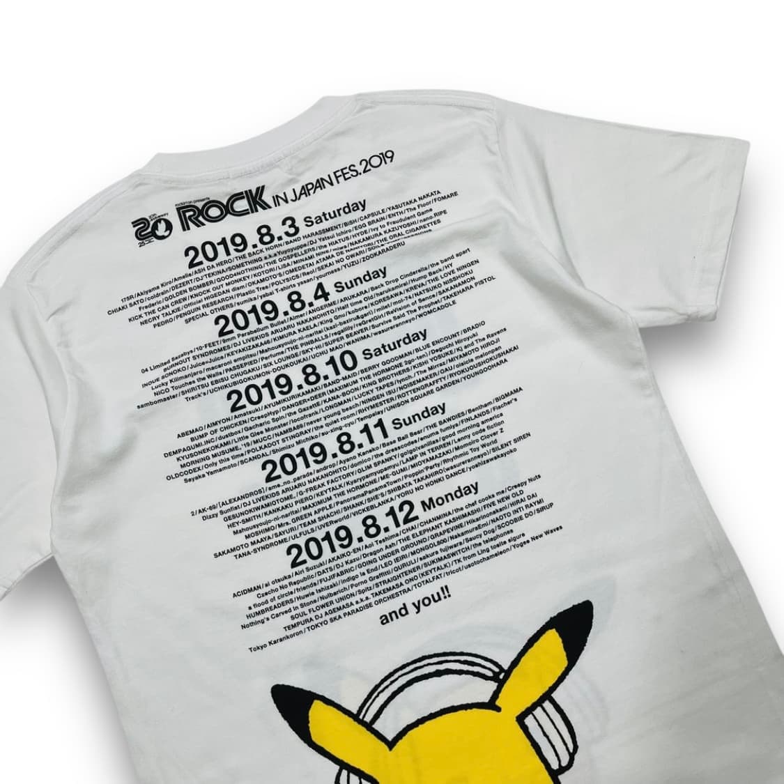 Rock In Japan 2019s 피카츄 헤드폰 콜라보 티셔츠 상품이미지4