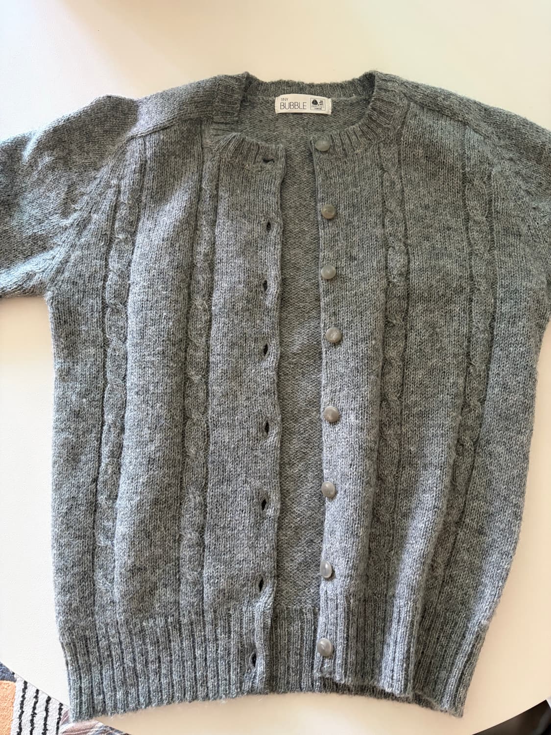 니혼진 그레이 니트가디건 상품이미지1