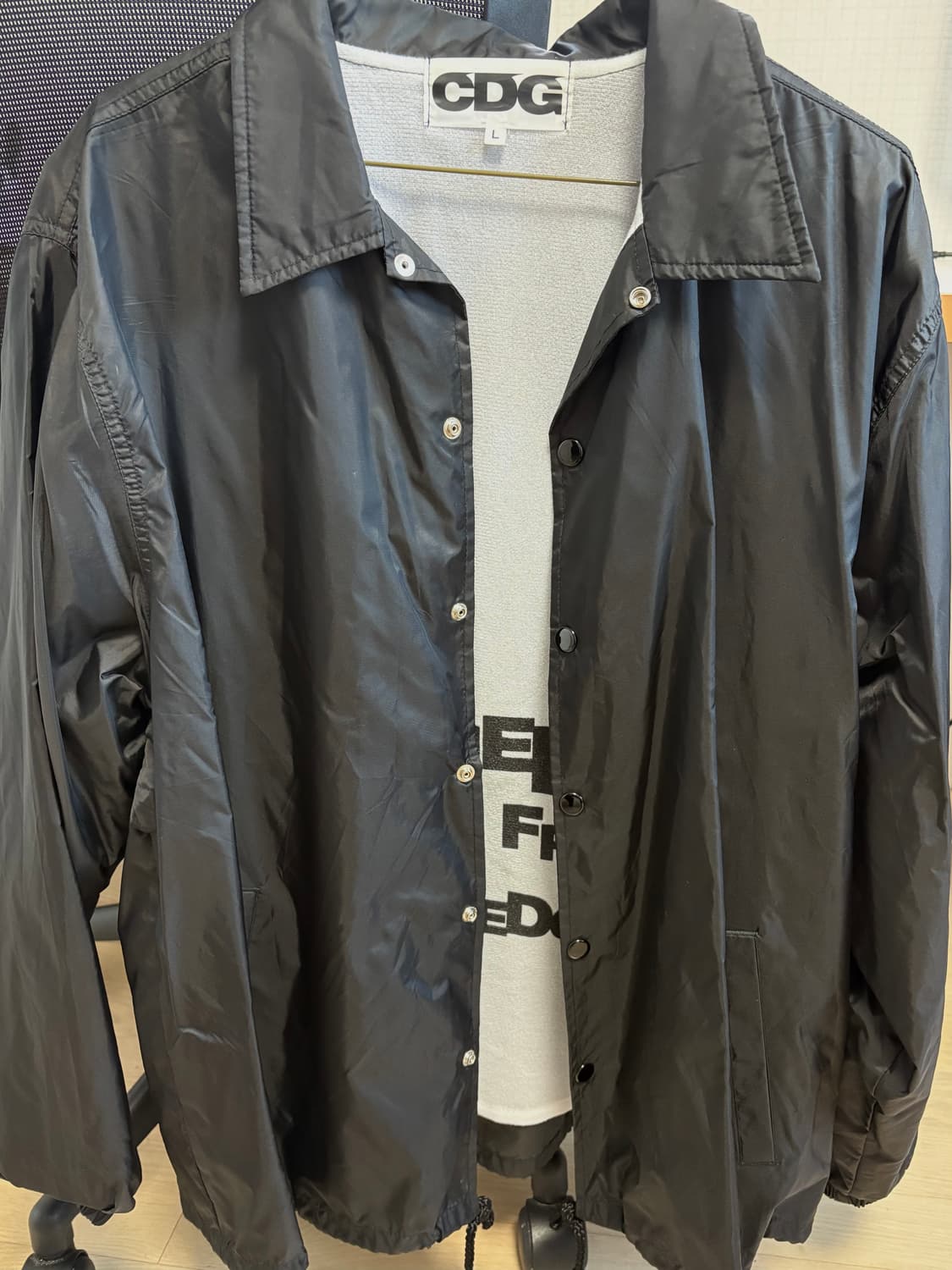 CDG 블랙 코치 자켓 L 사이즈  상품이미지1