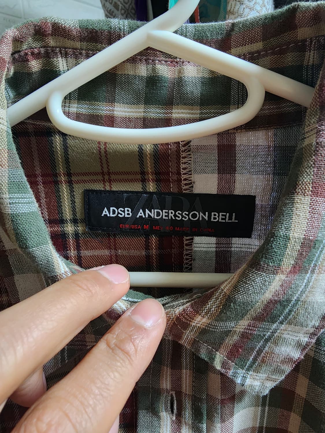 자라 x 엔더슨벨 체크셔츠 (M) 상품이미지2