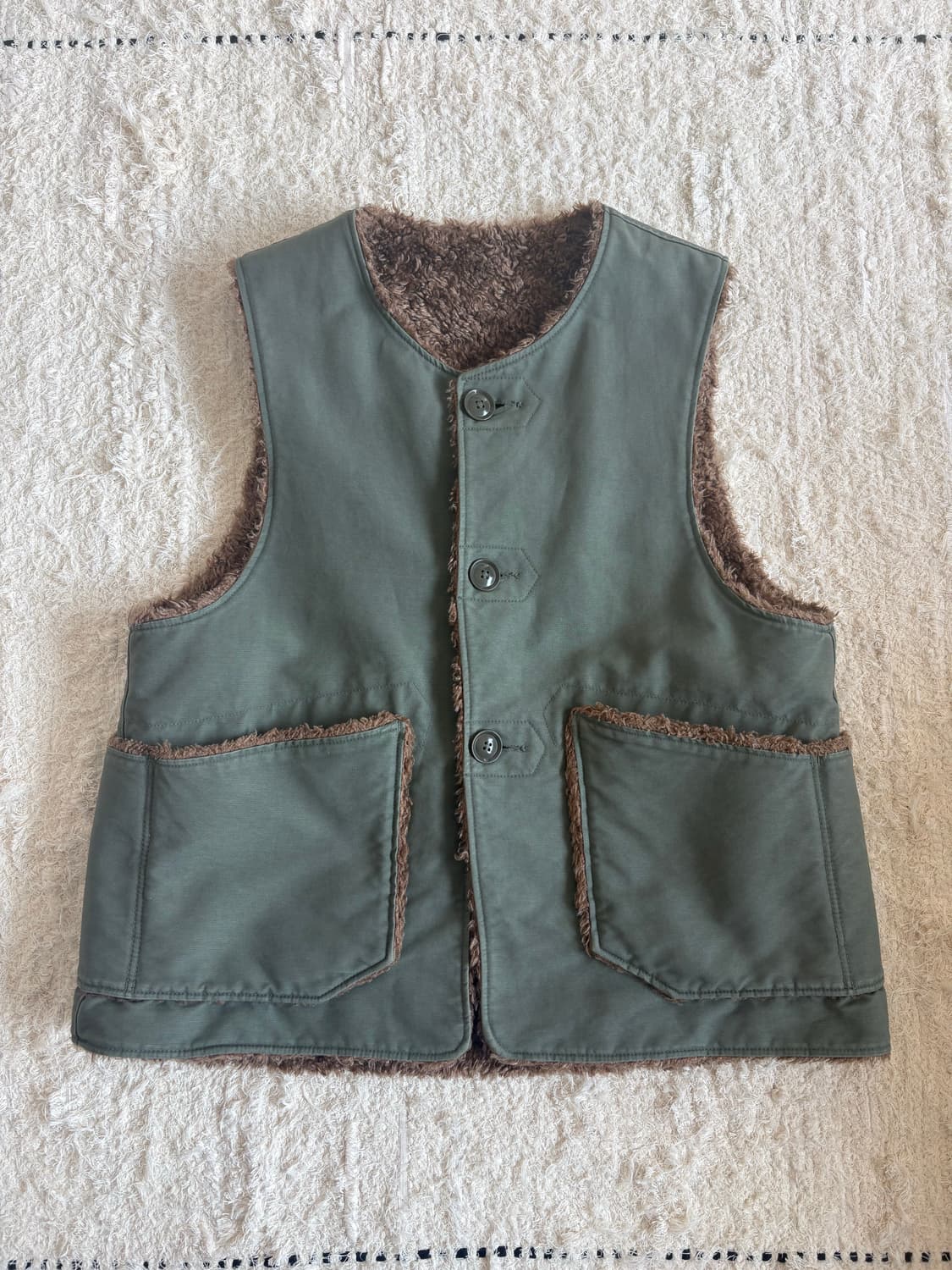 Engineered Garments 엔지니어드 가먼츠 리버시블 퍼 베스트 상품이미지1