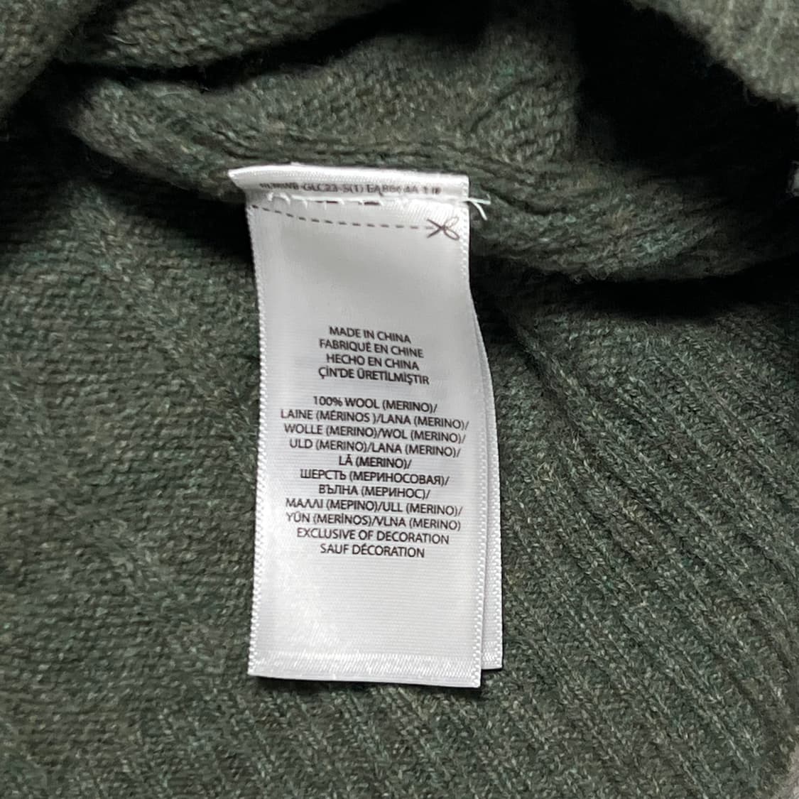 XL 폴로랄프로렌 메리노 울 그린 케이블 니트 상품이미지5