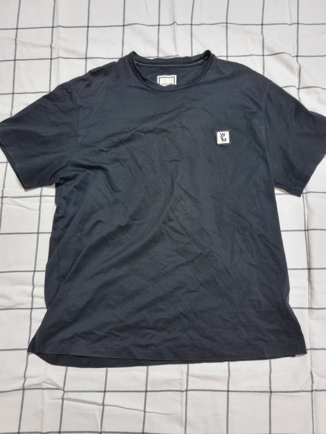 [48] 우영미 백로고 반팔 블랙 상품이미지2