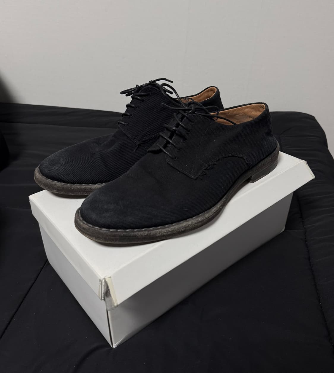 마르지엘라 러프아웃 캔버스 누벅 더비슈즈 상품이미지1