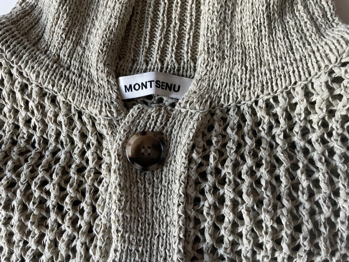몽세누 Crochet Knit Cardigan Green 상품이미지2