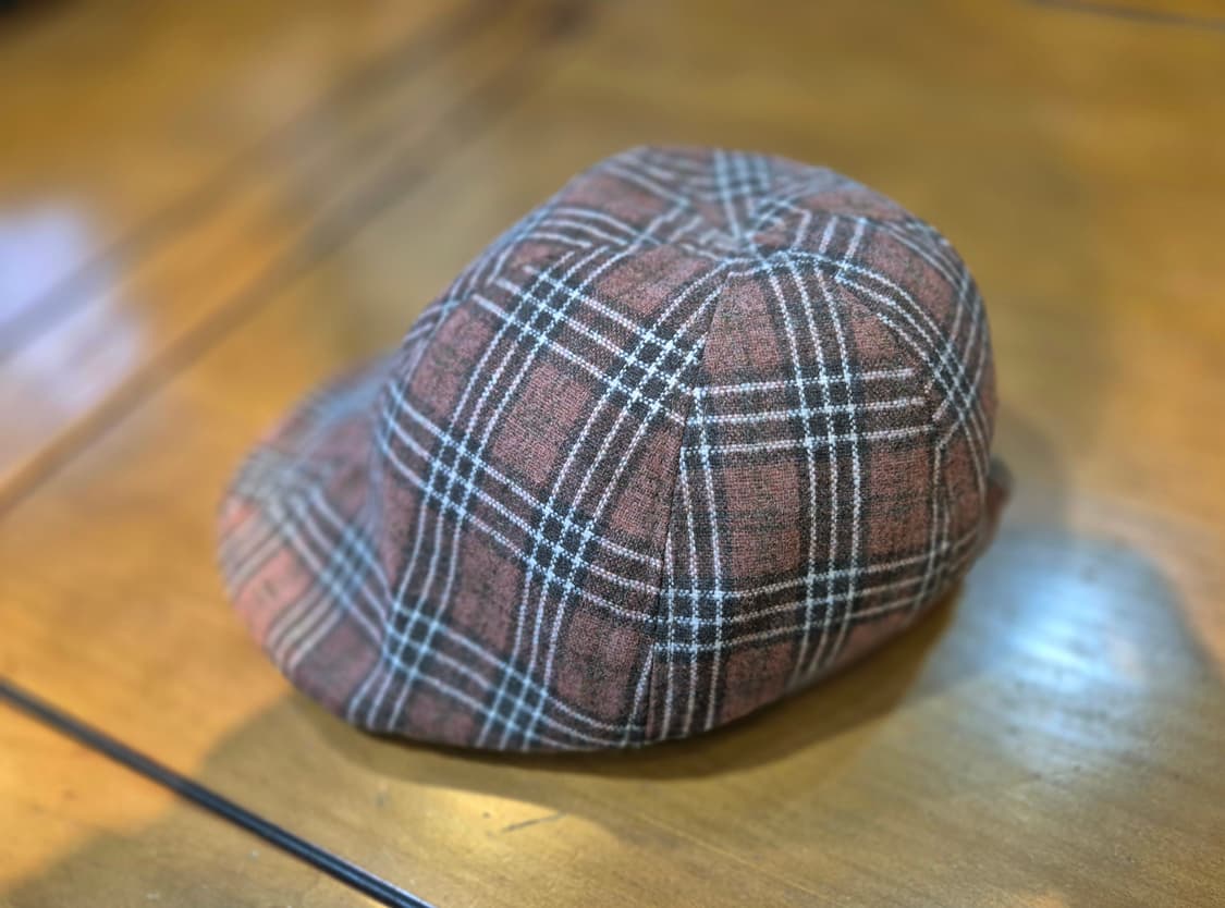 브라운 체크 헌팅캡 상품이미지3
