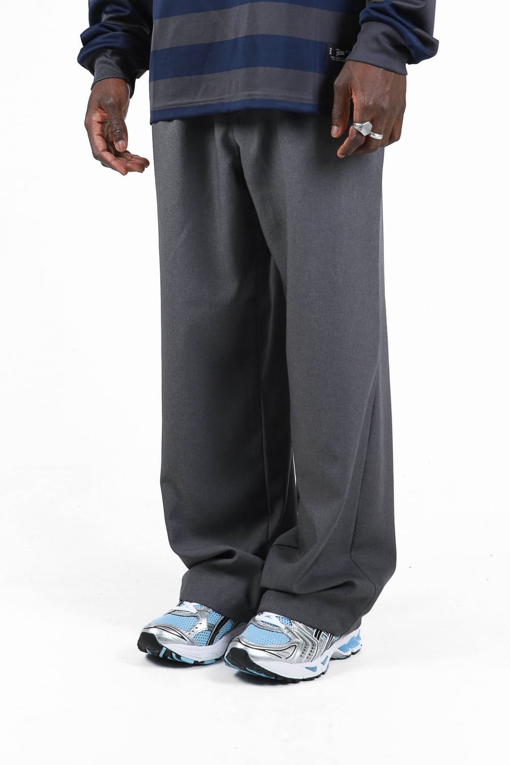 [XL] 앤드원더 멜란지 트윌 와이드 팬츠 상품이미지4