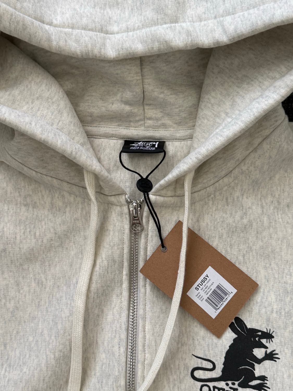 [M] 스투시 랫 후드 집업 애쉬 헤더 상품이미지2