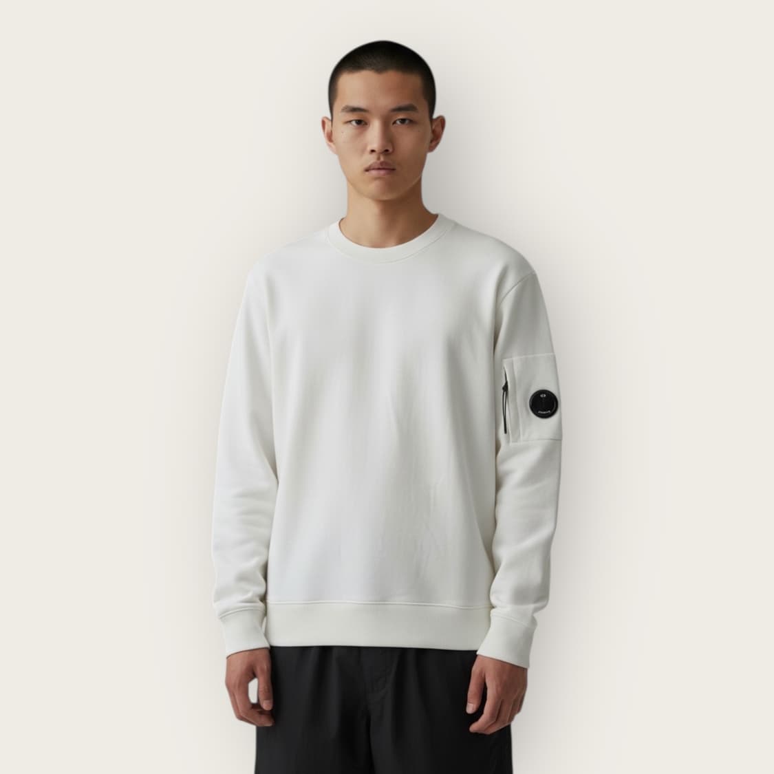 105~110/ CP컴퍼니 렌즈와펜 화이트 맨투맨 상품이미지1