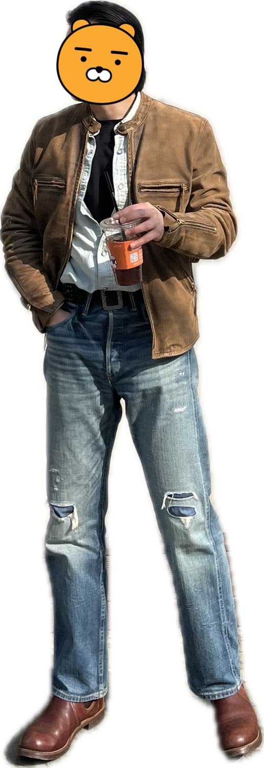 rrl 희귀 모토 레더 자켓 m사이즈 가죽 상품이미지2