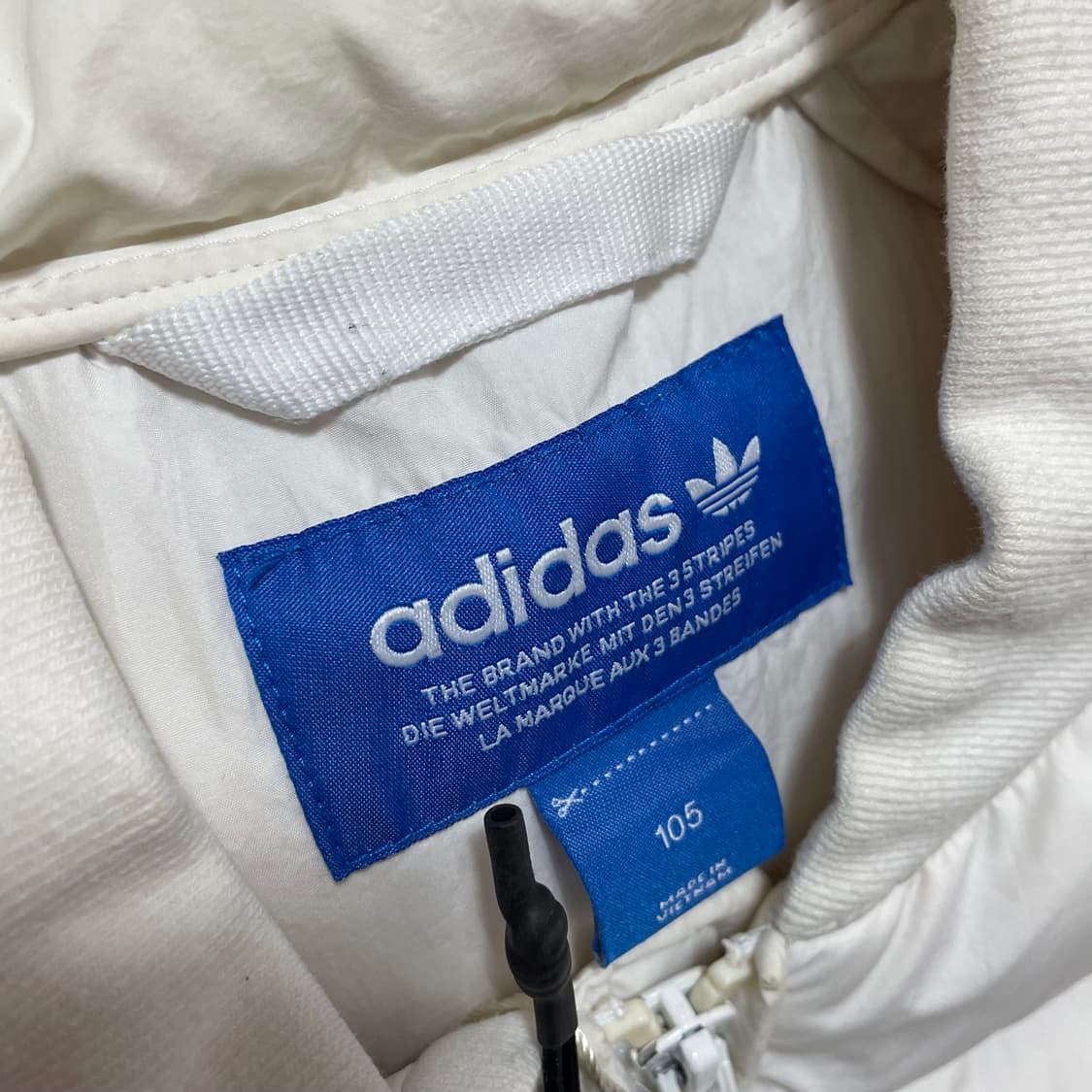 [XL] 아디다스 화이트 덕다운 패딩 투웨이 점퍼 상품이미지2