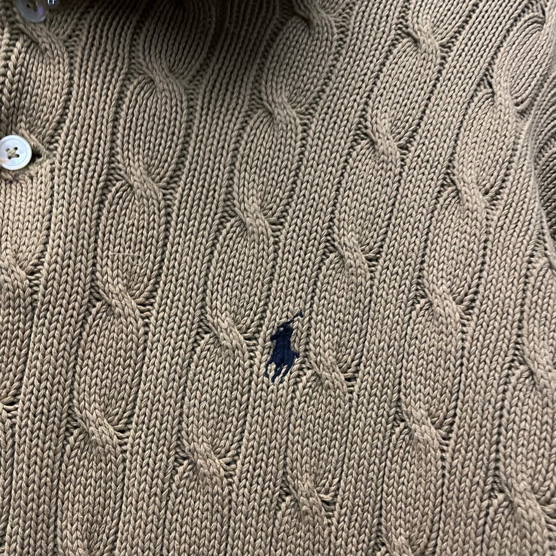 90s 폴로 랄프로렌 PK 카라 풀 오버 꽈배기 니트 스웨터 상품이미지5