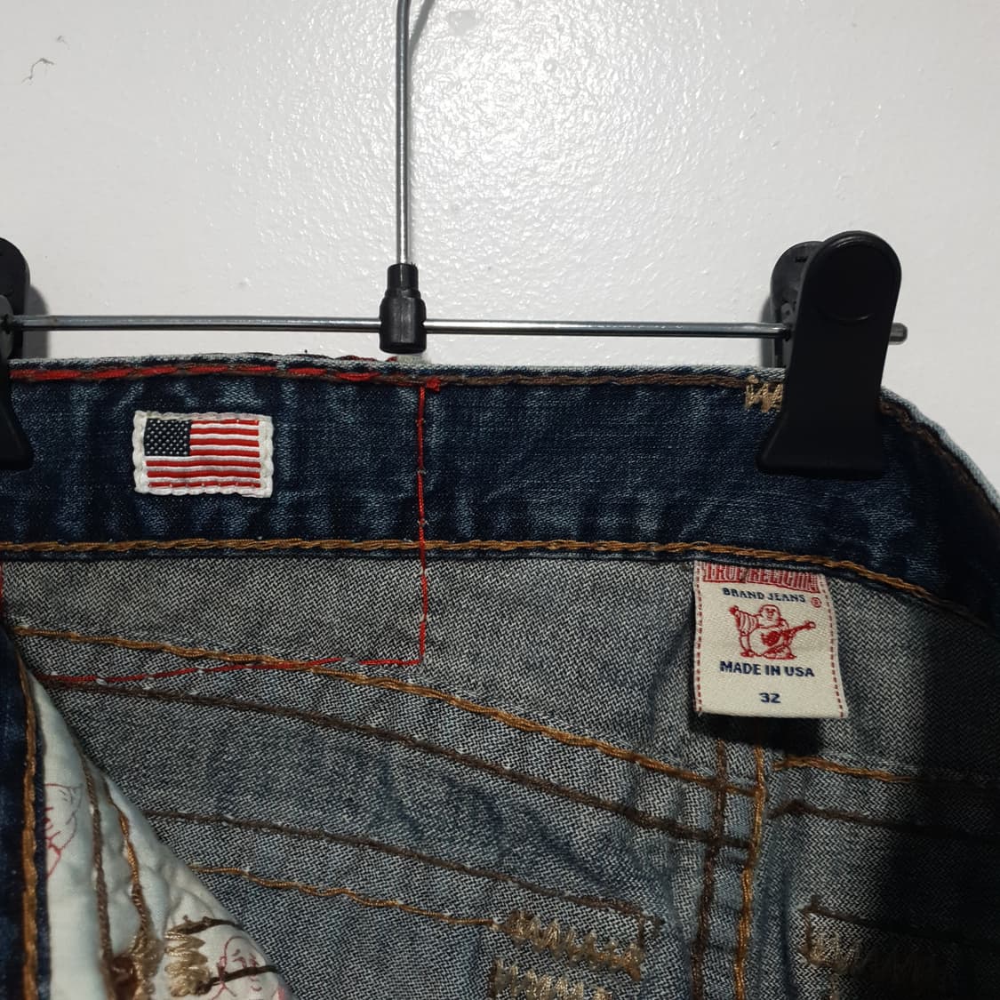 34인치) 트루릴리젼 USA 빌리 슈퍼티 부츠컷 스티치 데님 팬츠 청바지 상품이미지9