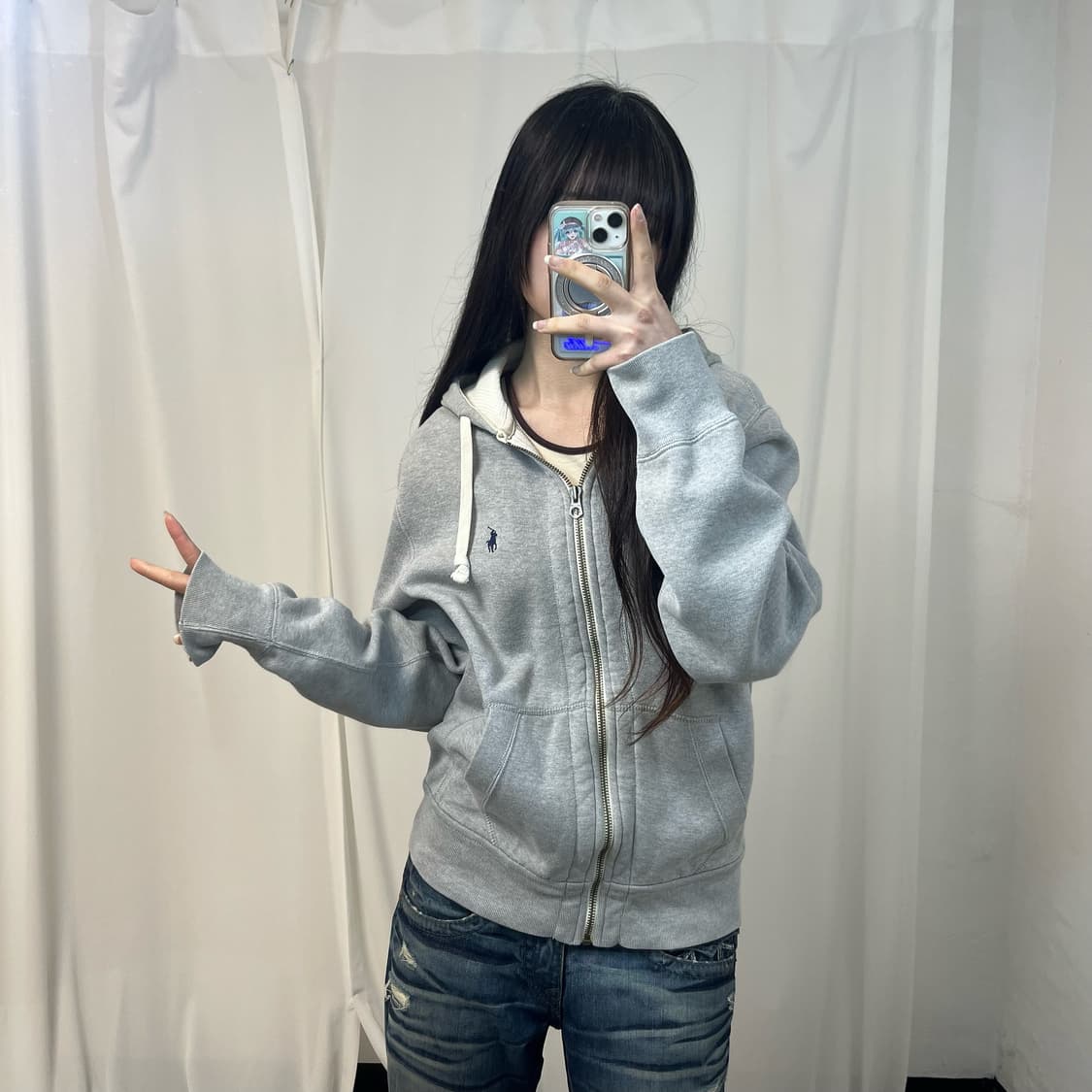 Polo Ralph Lauren thermal zip-up hoodie 상품이미지2