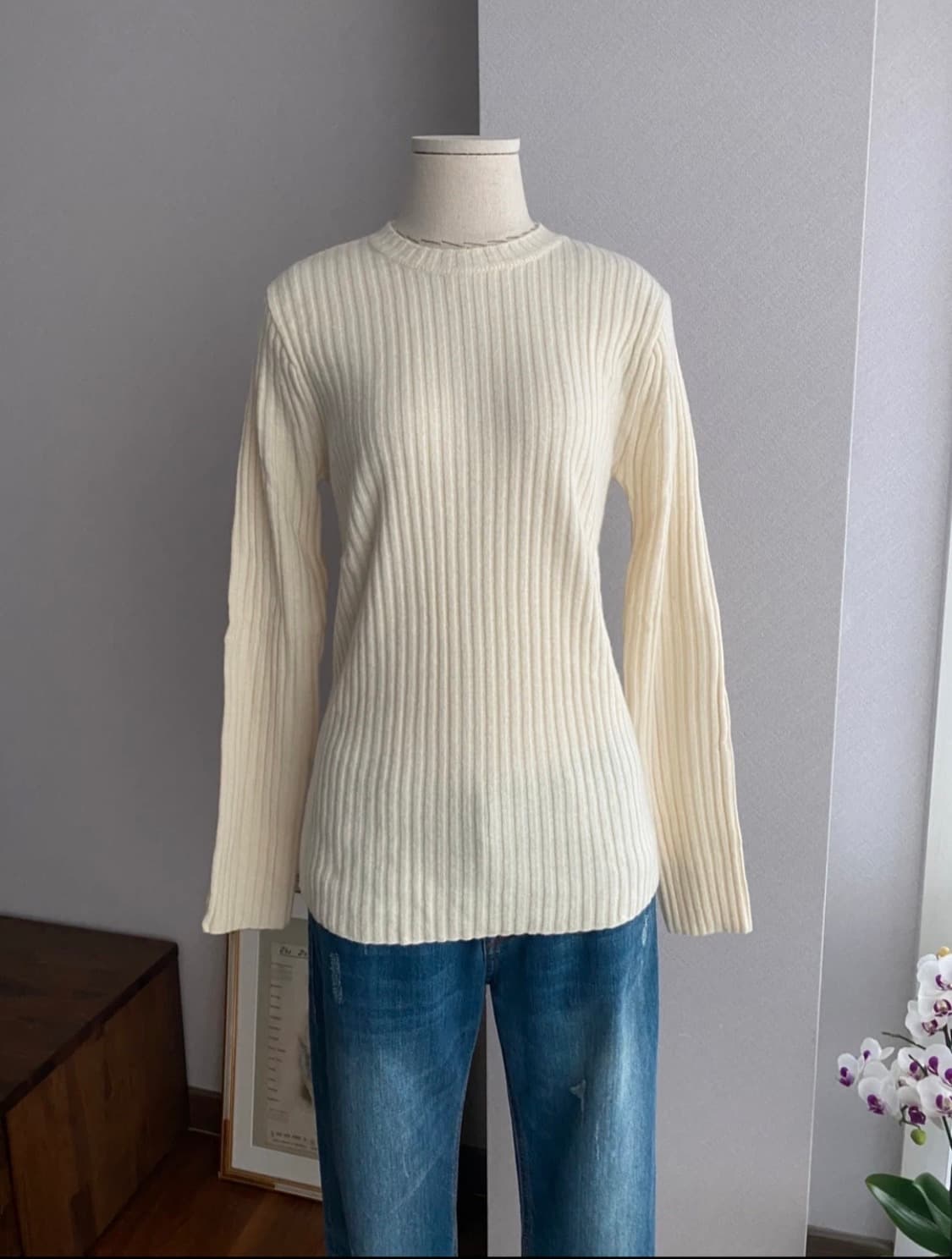 WOOD SAGE 우드세이지 골지패턴 니트(M) 상품이미지2