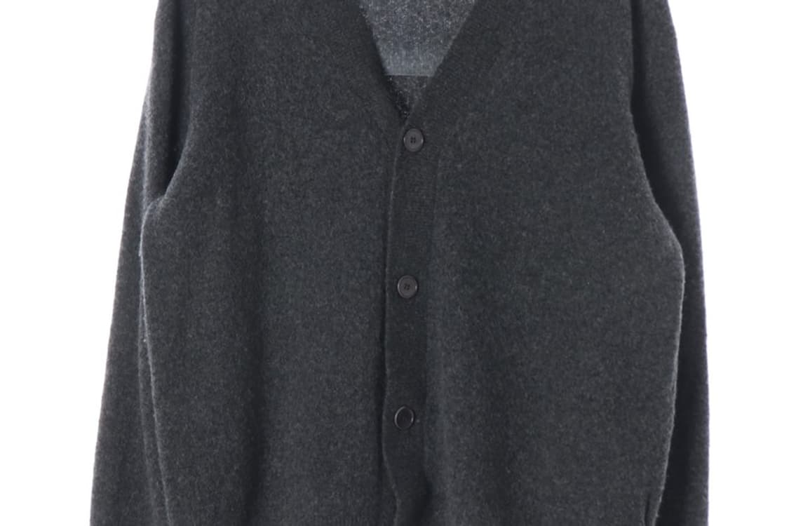COS 릴렉스드 핏 울 야크 블렌드 가디건 차콜 M 상품이미지4