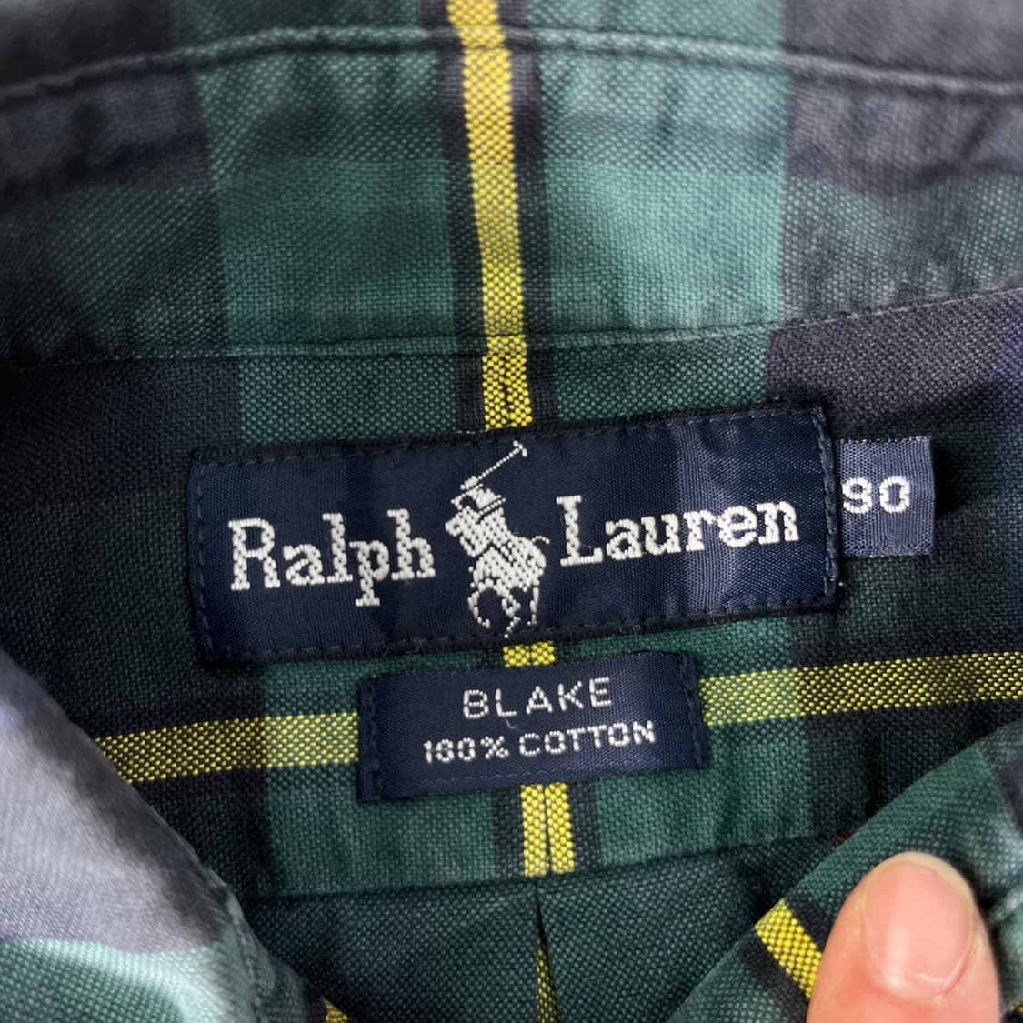 100 폴로랄프로렌 빈티지 체크 코튼 셔츠 상품이미지4