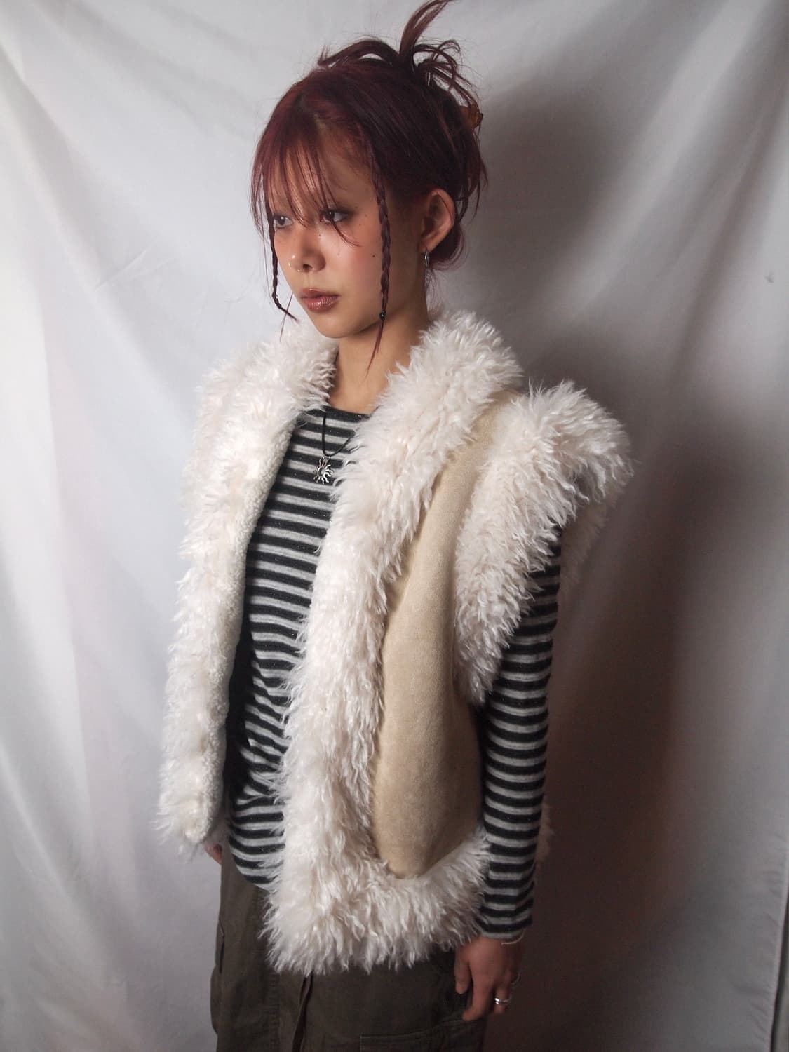 JPN 무스탕 퍼 베스트 상품이미지2