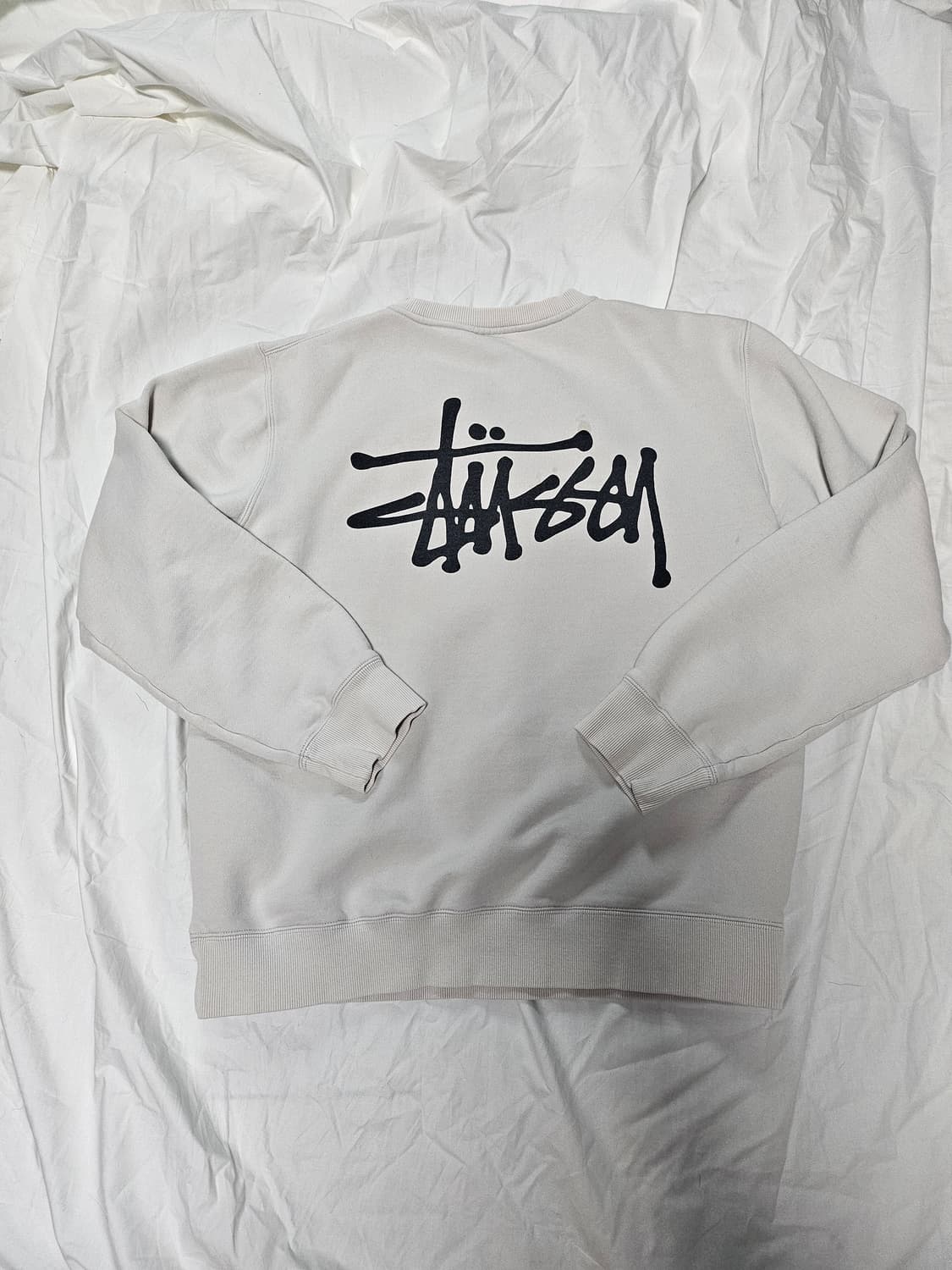 스투시 빅로고 스웻셔츠 맨투맨 화이트 상품이미지2