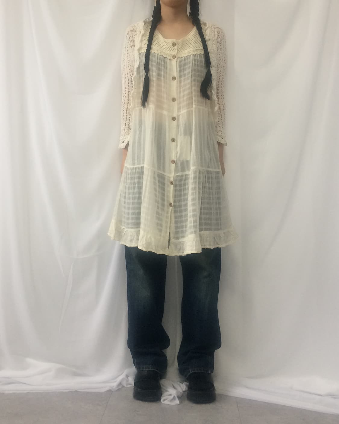 Crochet open knit cardigan 상품이미지7