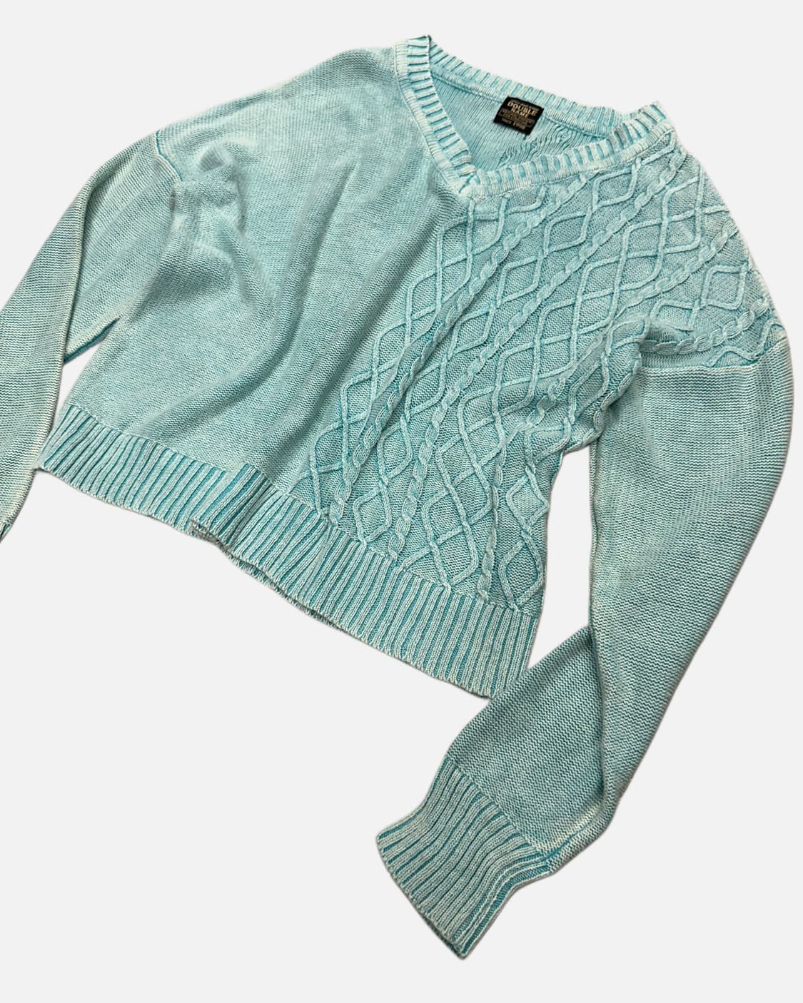 washed blue crop knit 상품이미지2