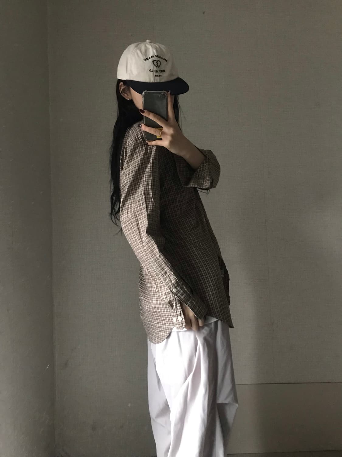 폴로 브라운 버건디포니 체크셔츠 상품이미지2