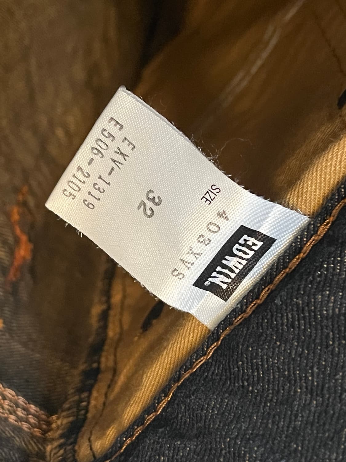 EDWIN 403XVS 플랩 포켓 데님 진 W32 상품이미지5