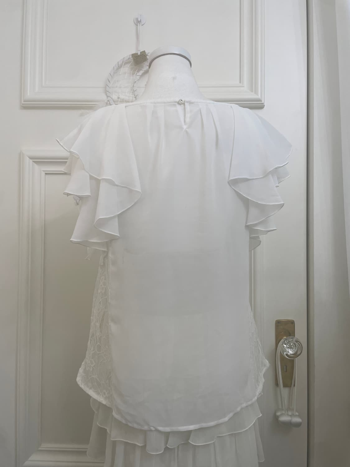 white ruffle side lace fairy blouse 상품이미지5
