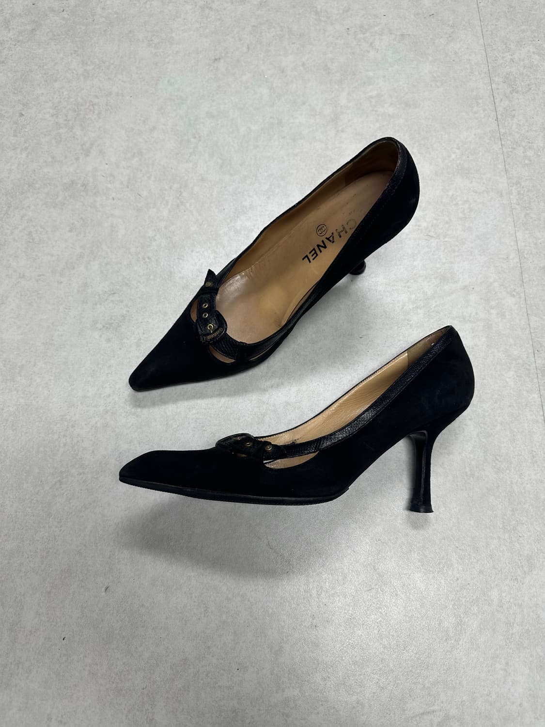 빈티지 샤넬 포인티드 토 힐 상품이미지1