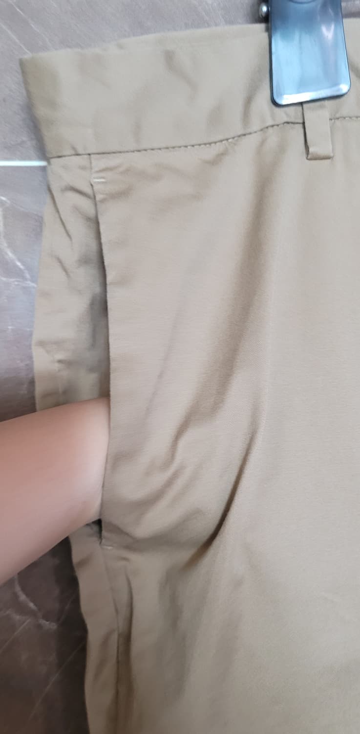 (남성34인치)UNIQLO 베이지 면 반바지 상품이미지5