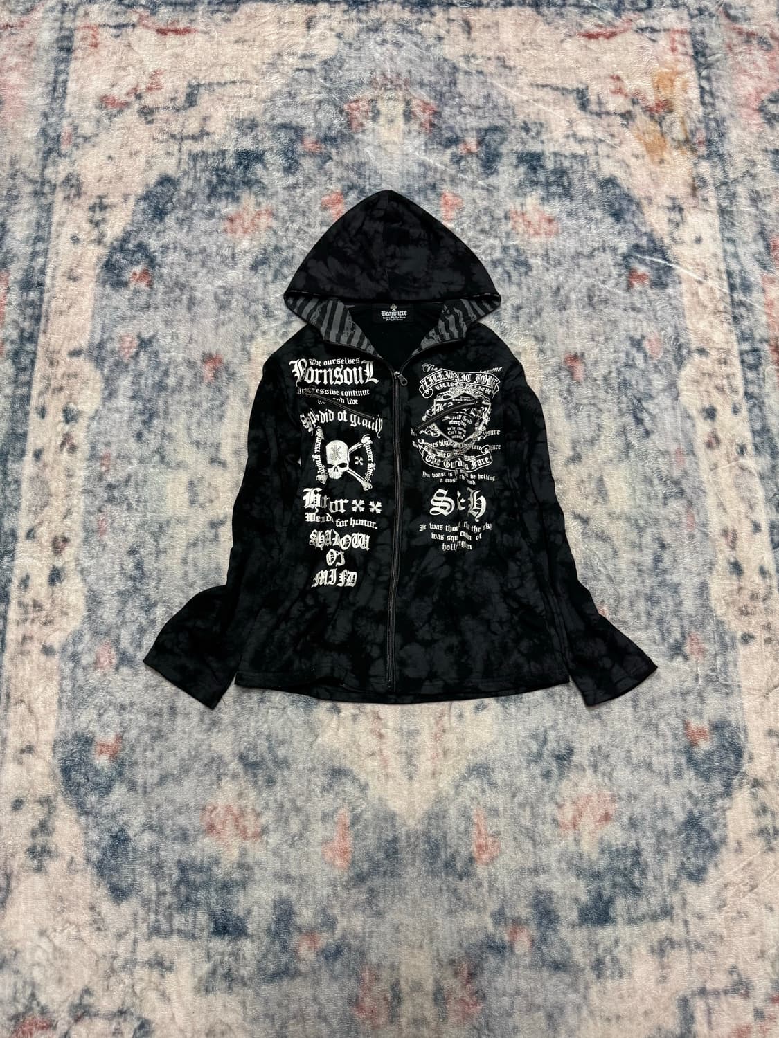 Beaumere 00s punk lettering bleached hoo 상품이미지2