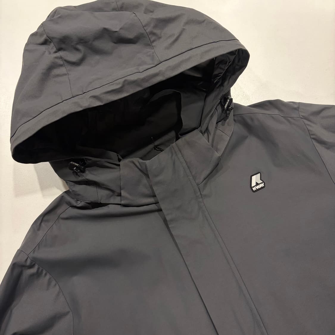 [L] 까웨 케이웨이 K-WAY 회색 바람막이 후드 자켓 D540 상품이미지3
