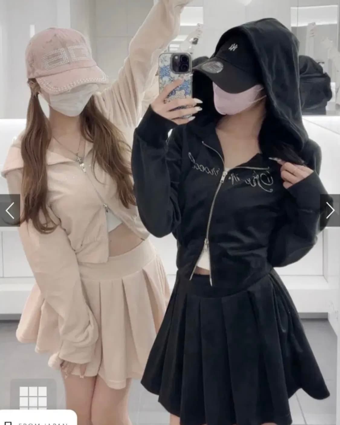 GRL 그레일 벨벳 셋업 아이보리 스나계 상품이미지3