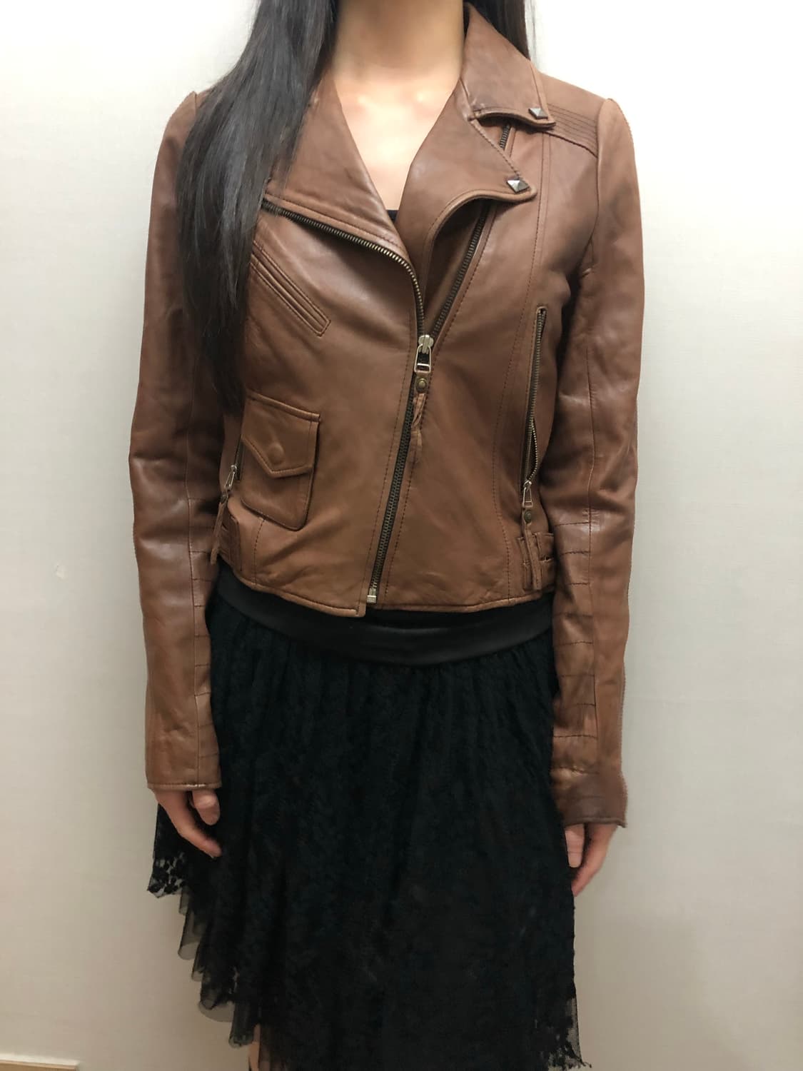 빈티지 브라운 양가죽 자켓 상품이미지1