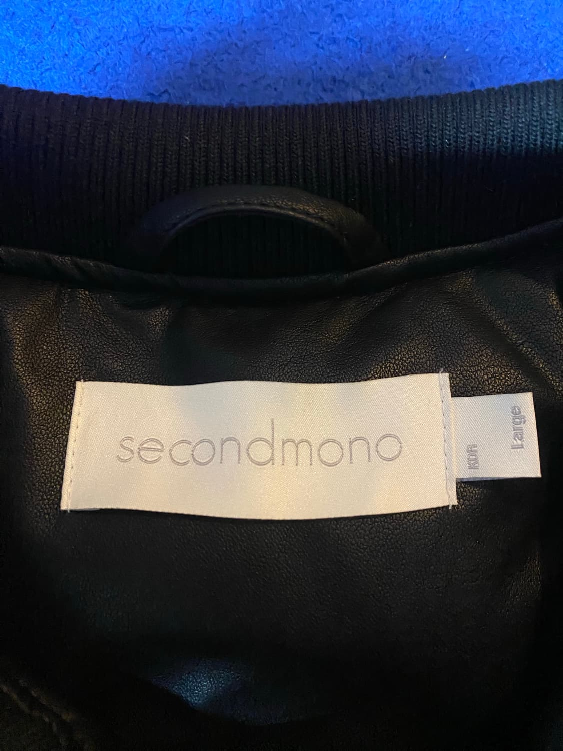 SecondMono 세컨모놀로그 레더 봄버 패딩 자켓 블랙 L 상품이미지4