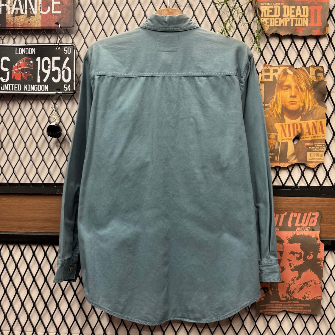 90s 리바이스 레드탭 워크 셔츠 전면 투포켓 포인트 청록 상품이미지2