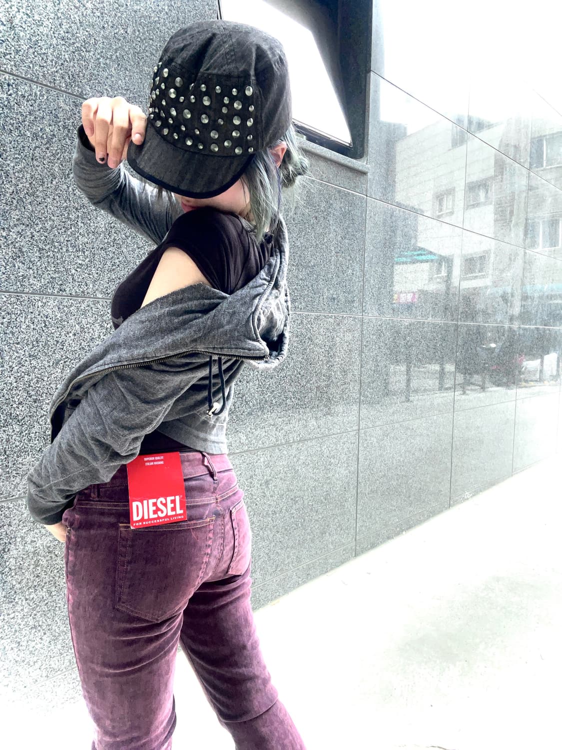 'DIESEL' mixed-fabric pants 상품이미지1