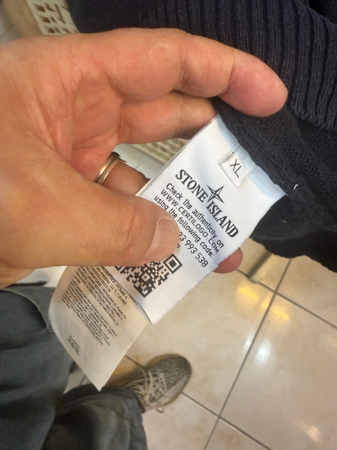 105 정품 스톤아일랜드 반집업 니트 팝니다 상품이미지6