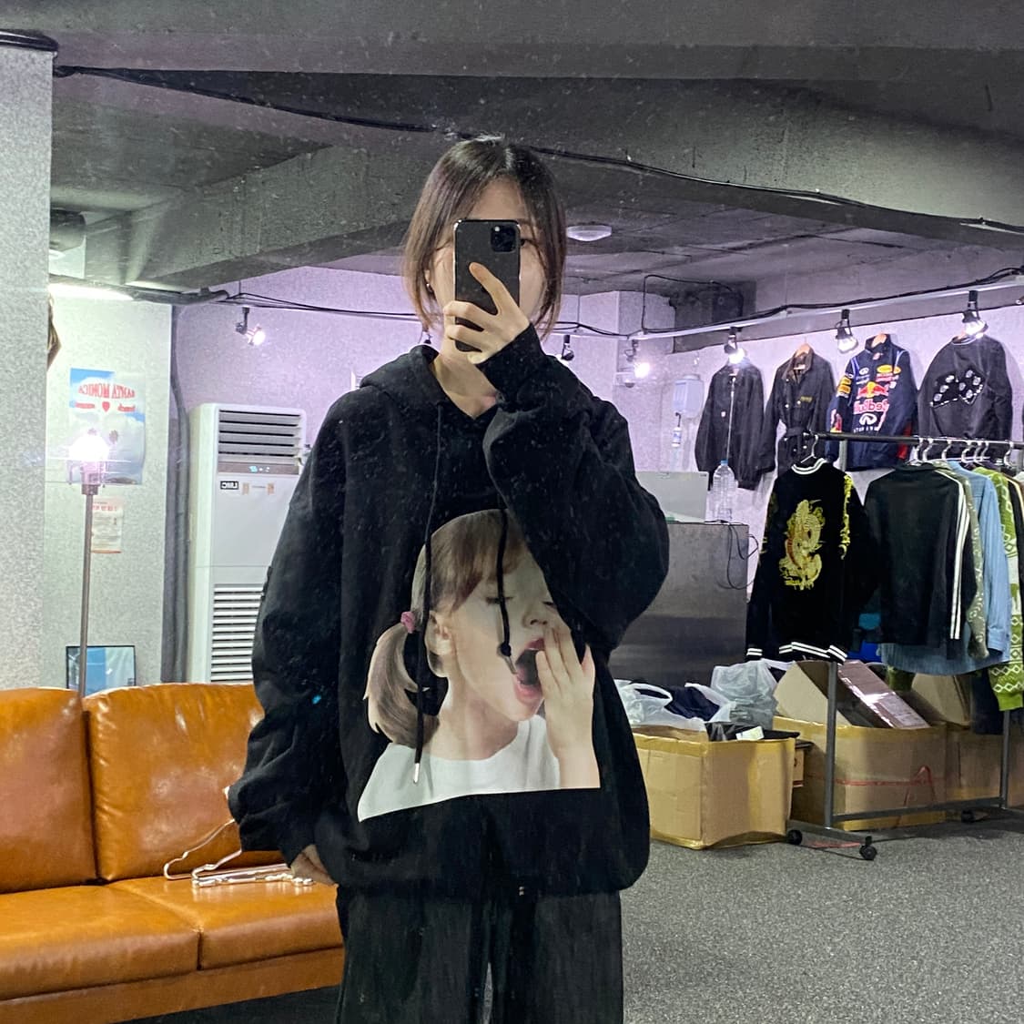 ADLV 암로고 걸프린팅 후드티 B2373 상품이미지1