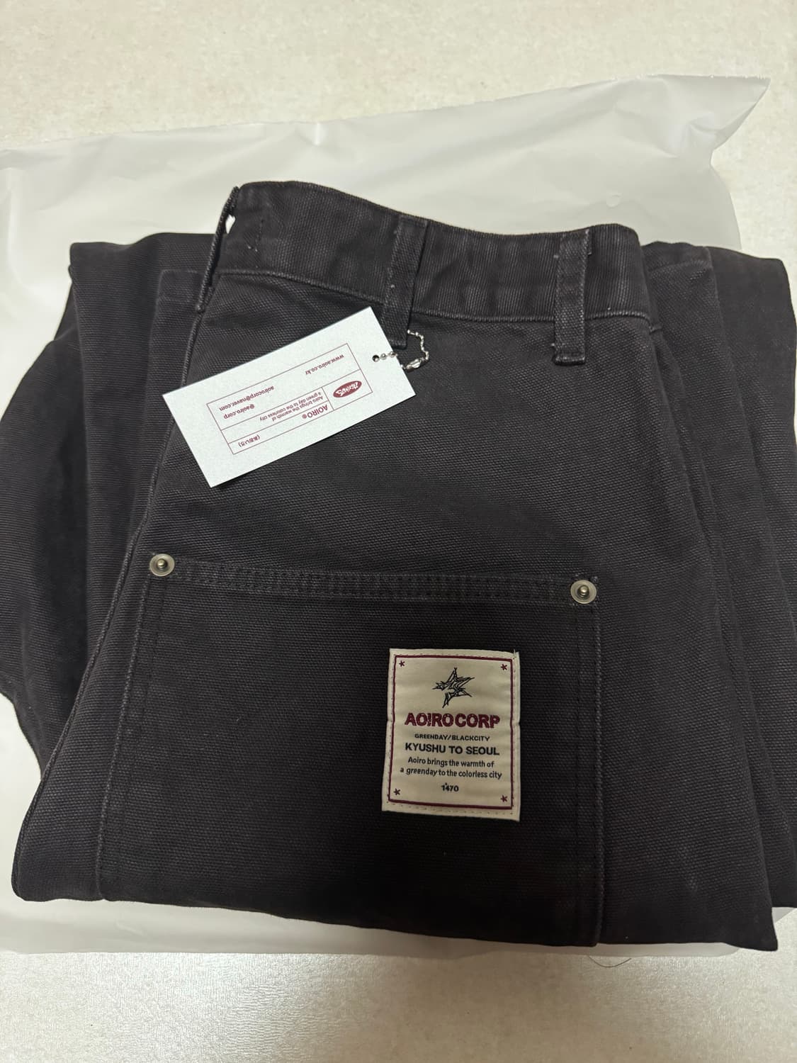 아오이로 커티드 더블니 팬츠 다크펄 0사이즈 새상품 상품이미지2