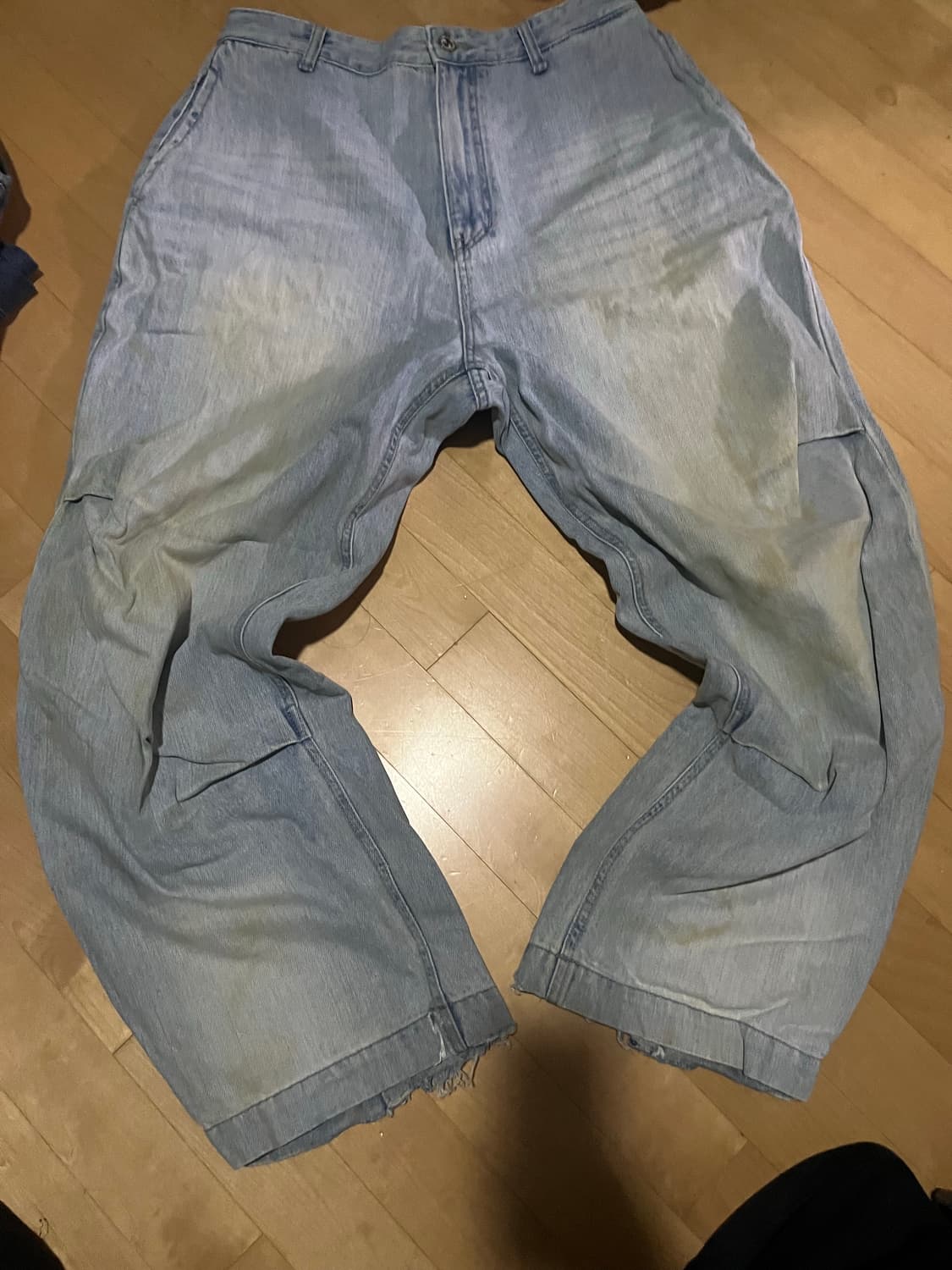 Etce 오일 워시드 배기진 블루 L 상품이미지4